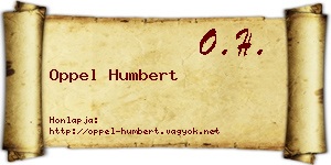 Oppel Humbert névjegykártya